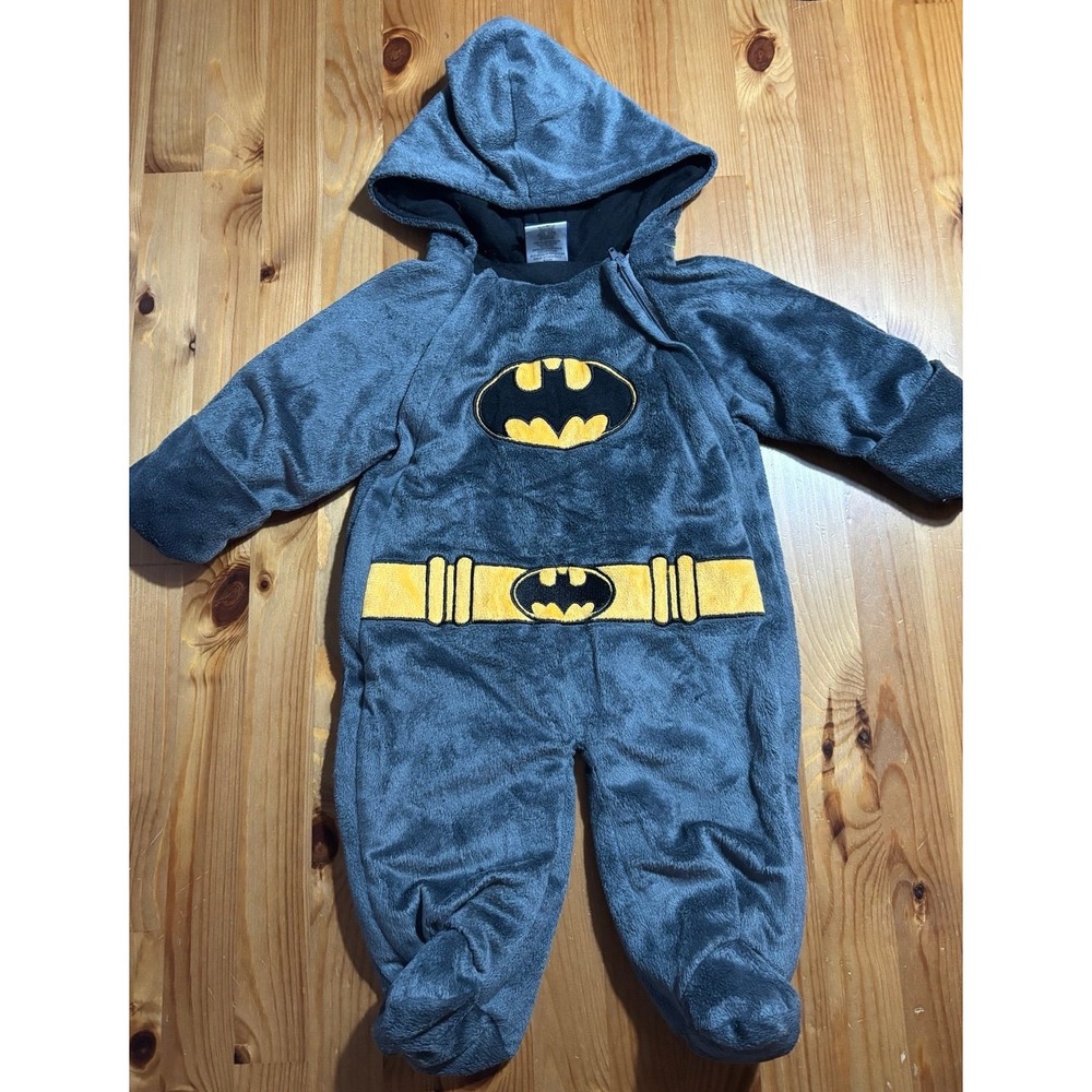 Infant DC Batman Fleece One Piece Coverall‎ Size 3-6 Months